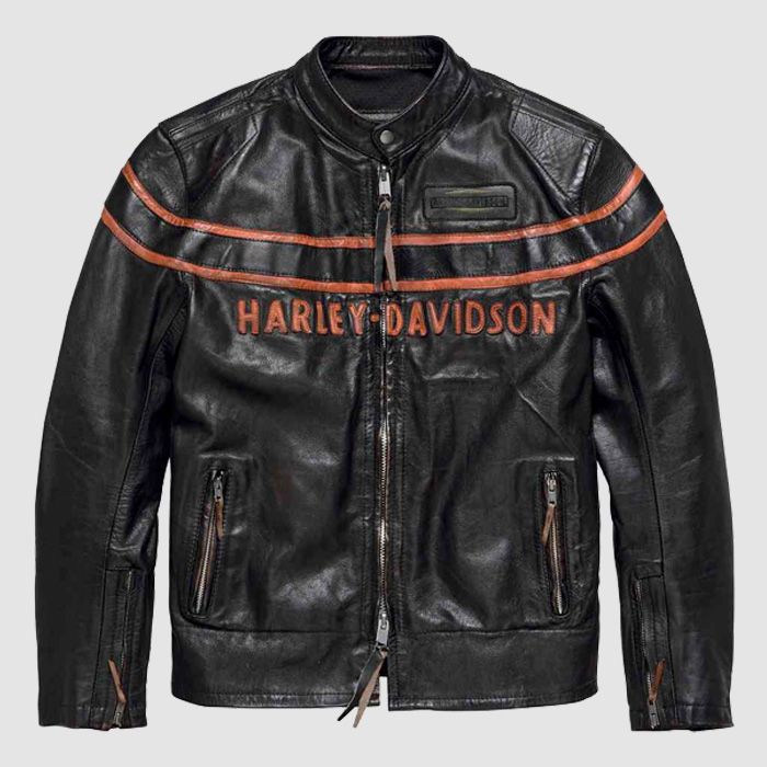 Harley Davidson Men's Double Ton Slim Fit Leather Jacket