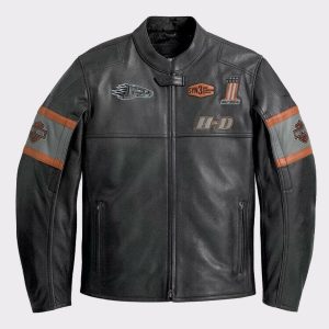 Mens Harley Davidson Screaming Eagle Motorcycle Leather Jacket