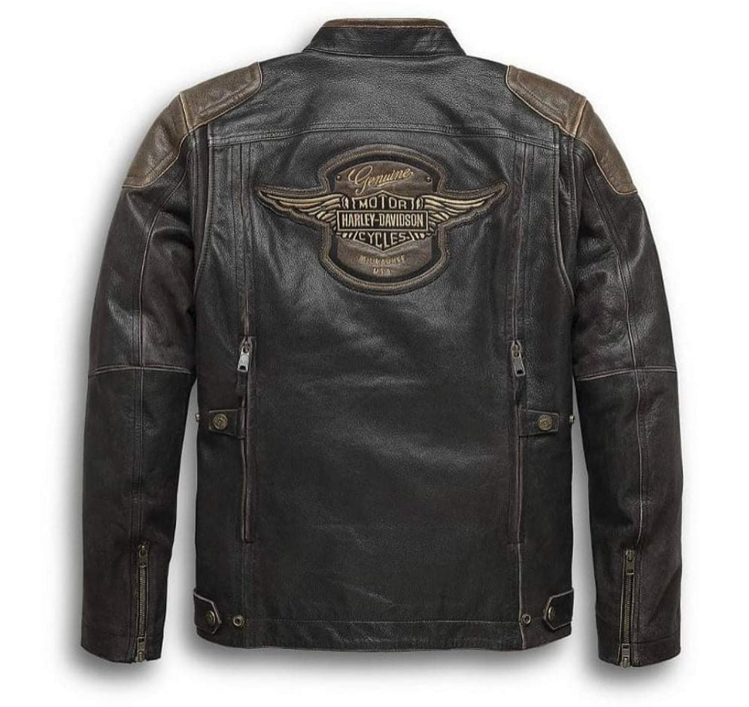 Men's H-D Triple Vent System Trostel Leather Jacket